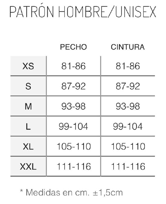 Tallaje de camisetas